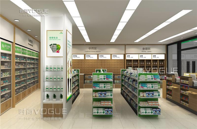 藥店貨架布局設(shè)計(jì)效果圖
