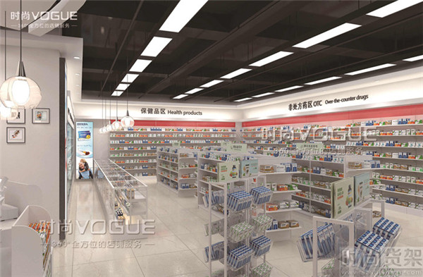 藥店貨架_雙面貨架